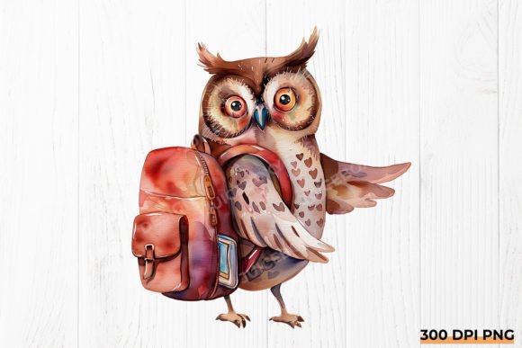 Back to School Owl with Backpack PNG: A Versatile Design for Creative Projects