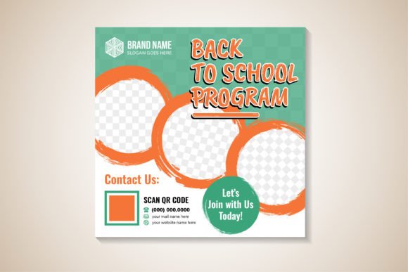 Back to School Square Banner: A Versatile Design Template for Educators and Marketers