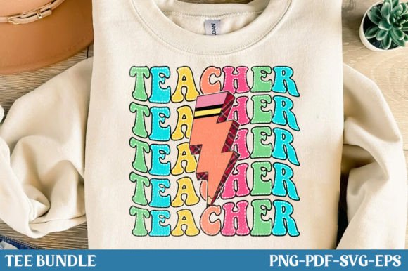 Back to School, Teacher Retro Groovy PNG: A Versatile Design for Creative Projects