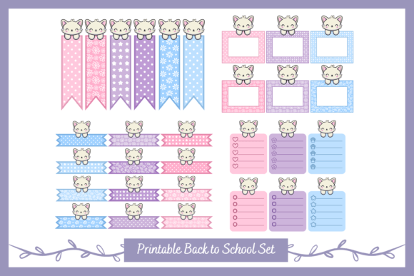 Cute Cat Back to School Printable Set: A Creative Resource for Educators and Students
