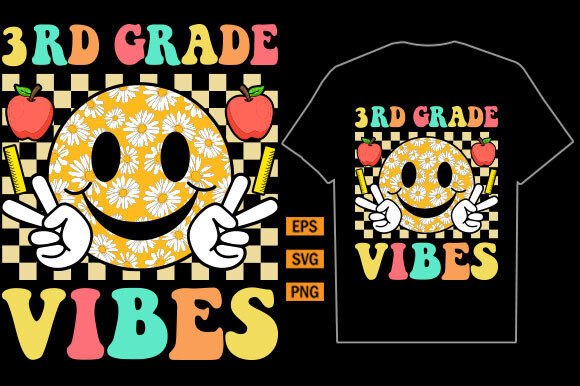 Embracing the Groovy Third Grade Vibes: A Back to School T-Shirt Design That Speaks to a Generation