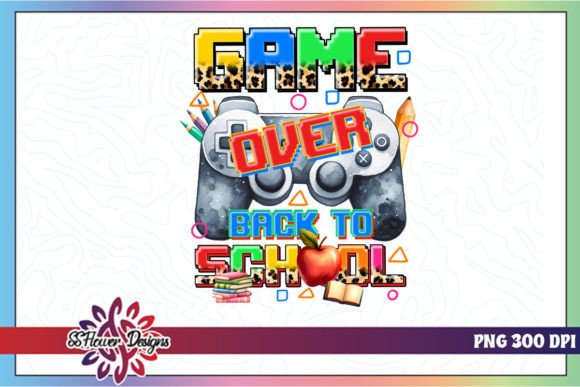 Game Over Back to School PNG for Creative Projects