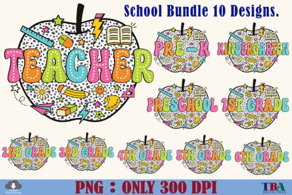 Teacher PNG Grade Back to School Dots: A Digital Resource for Educators and Creators