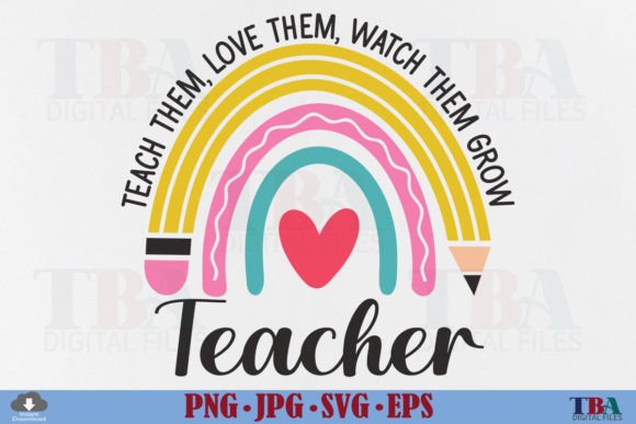 Teacher SVG and Back to School Rainbow PNG